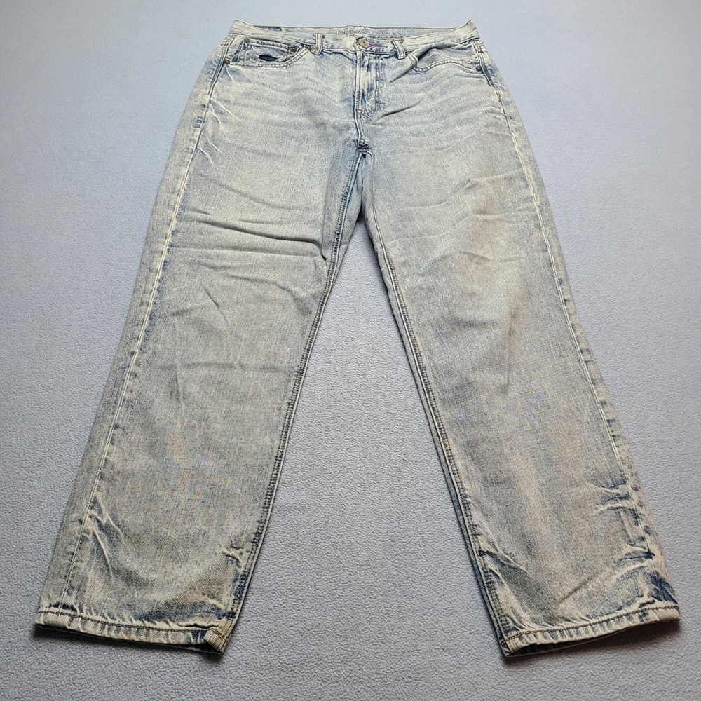 American Eagle 90s Boyfriend Women 8 Light Wash Excellent Rainbow Pocket Jeans